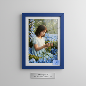 Blue Edition: Blue-Framed Canvas "Catena Benignitatis" (45 x 30 cm) KONZEPT-ENTWURF