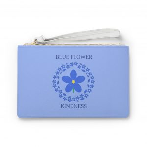 Blue Flower Clutch Bag – Floral Wristlet Pouch (The Blue Flower)