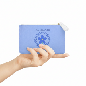 Mini Clutch Bag — The Blue Flower Floral Zip Pouch (Since 1801)